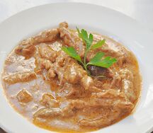 Бефстроганов из печени