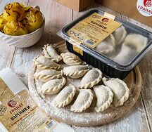 Вареники с сюрпризами с картофелем и луком замороженные