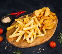 Картофель фри и картофель по-деревенски