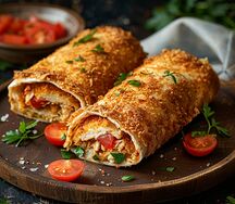 Жареная шаурма с курицей