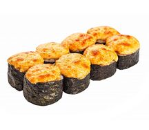 Запеченный ролл с креветкой и лососем