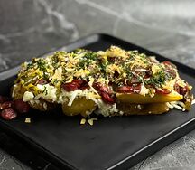 Картофель дабл с охотничьими колбасками