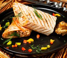 Шаурма куриная с грибами