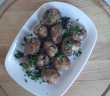 Грибы на мангале