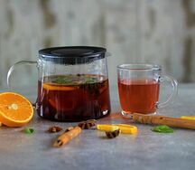 Малина-ананас чайник чая