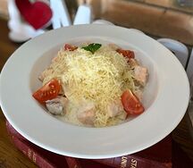 Фетучини с сёмгой