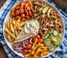 Шаурма на тарелке