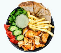 Гирос на тарелке