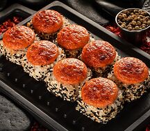 Запеченный ролл с крабом и угрем