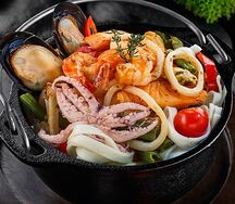 Лапша с морепродуктами