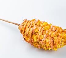 Корн-дог в панировке и картофель фри