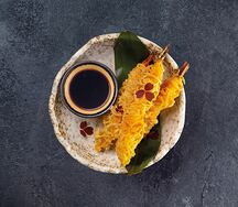 Тигровые креветки в темпуре