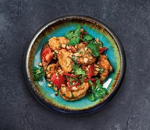 С хрустящими баклажанами