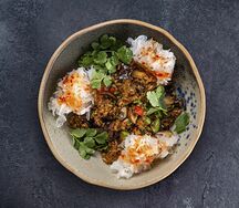 Жареный рис с грибами