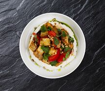 Салат с хрустящими баклажанами