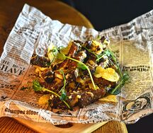 Гренки с плавленым сыром и чесноком