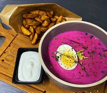 Холодник с картофельными дольками