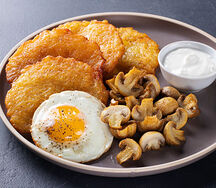 Драники с шампиньонами
