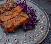 Карамельные рёбрышки в соусе BBQ