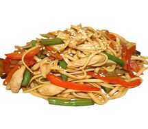 Лапша Удон с курицей и овощами в соусе терияки