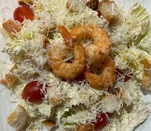 Салат Цезарь с креветками