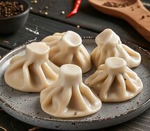 Хинкали с говядиной и свининой