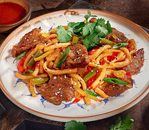 Лагман домашний с телятиной