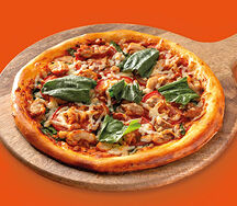 Пицца с курочкой и шпинатом