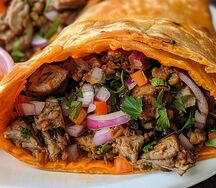 Куриная шаурма в сырном лаваше острая