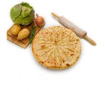 Пирог с картофелем, капустой и луком