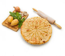 Пирог с картофелем, грибами и шпинатом