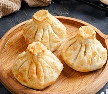 Хинкали с говядиной жареные
