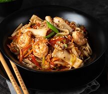 Wok лапша с морепродуктами