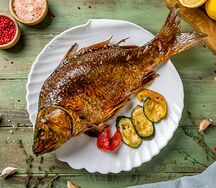 Карп в соусе мед-унаги