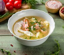 Уха из 5 видов рыб