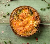 Киш с лососем и брокколи