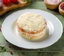 Мимоза со слабосоленой семгой