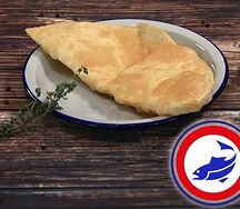 Чебурек с красной рыбой