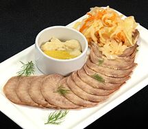 Язык говяжий с хреном