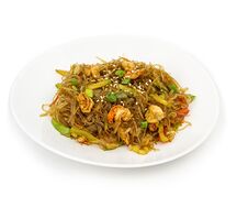 Рисовая лапша с креветками
