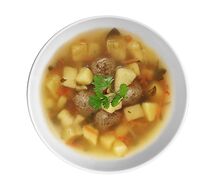 Суп с куриными фрикадельками