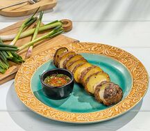 Печеный картофель с салом