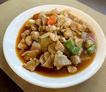 Свинина с овощами