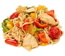 Wok с курицей и овощами