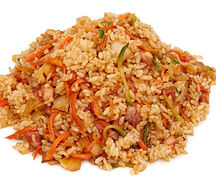 Рис с беконом и капустой Кимчи