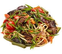 Wok с говядиной и грибами