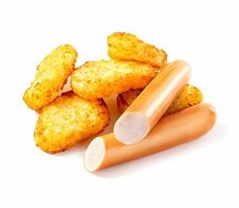 Хашбраун с сосиской