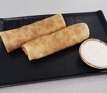 Блины с ветчиной и творожным сыром