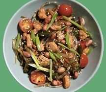 Лапша стеклянная с лососем