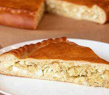 Пирог сдобный с капустой и яйцом